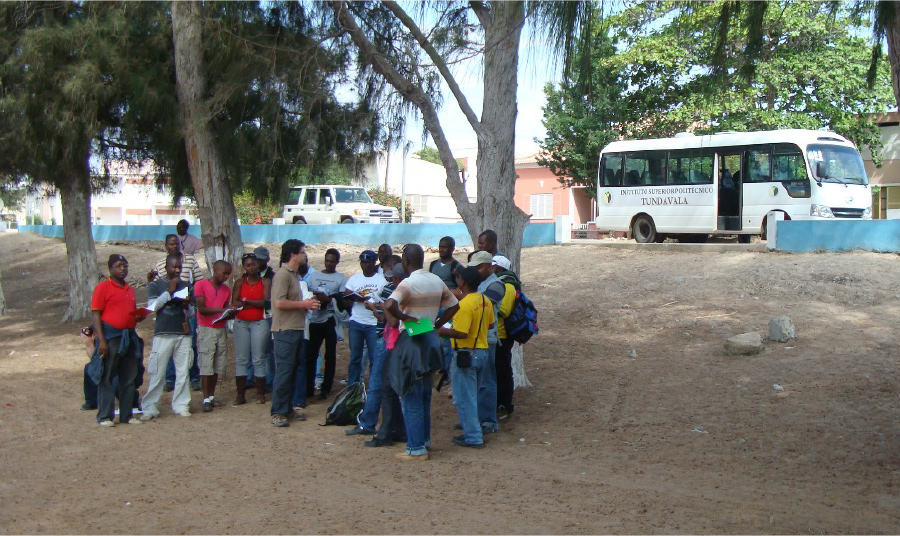 Field trip with students in Angola